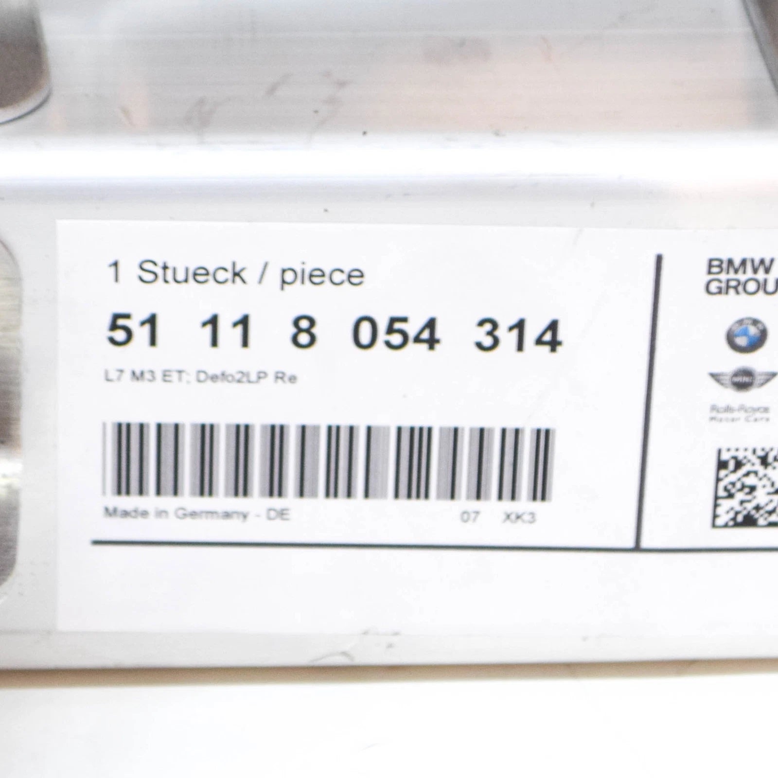 NEW BMW M2 F87 FRONT BUMPER LOWER RIGHT DEFORMATION ELEMENT 51118054314 ORIGINAL