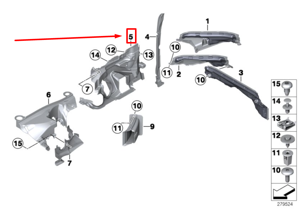 new bmw 5 f10 rear left steering rack cover 51757228687 7228687 original