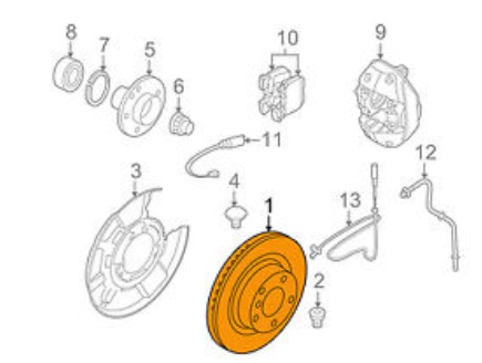 new bmw 1 e88 rear brake disc 34216855003 6855003 original
