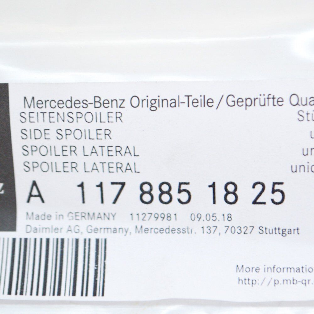 NEW MB CLA C117 FRONT AMG BUMPER RIGHT SPOILER TRIM A1178851825 ORIGINAL