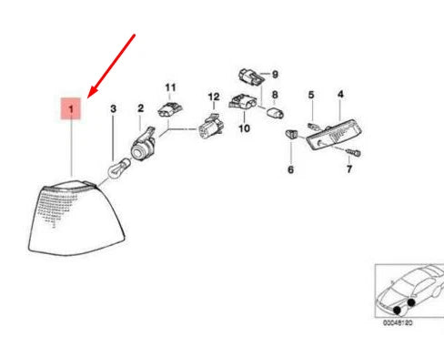 NEW BMW 3 COUPE E36 FRONT RIGHT TURN INDICATOR 8353282 63138353282 ORIGINAL