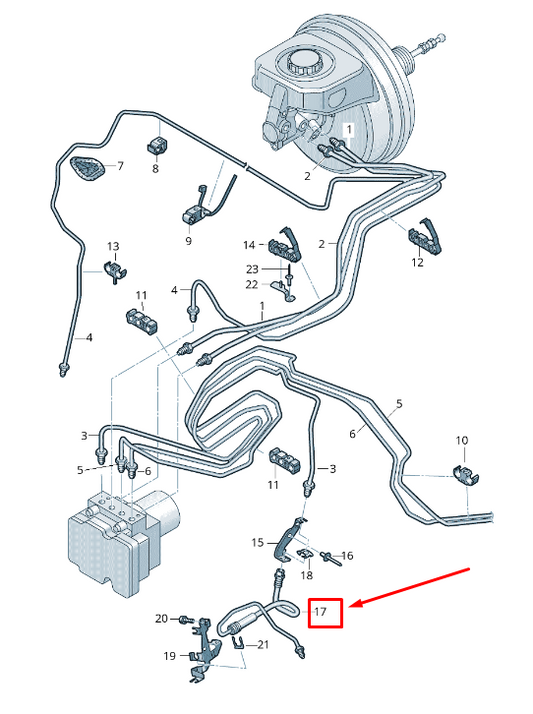 new audi a6 c8 front right brake hose 4k0611708m original