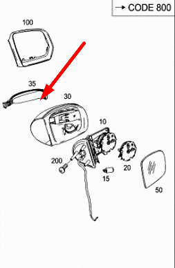NEW MB GL X164 FRONT RIGHT DOOR MIRROR TURN INDICATOR A1648200621 ORIGINAL