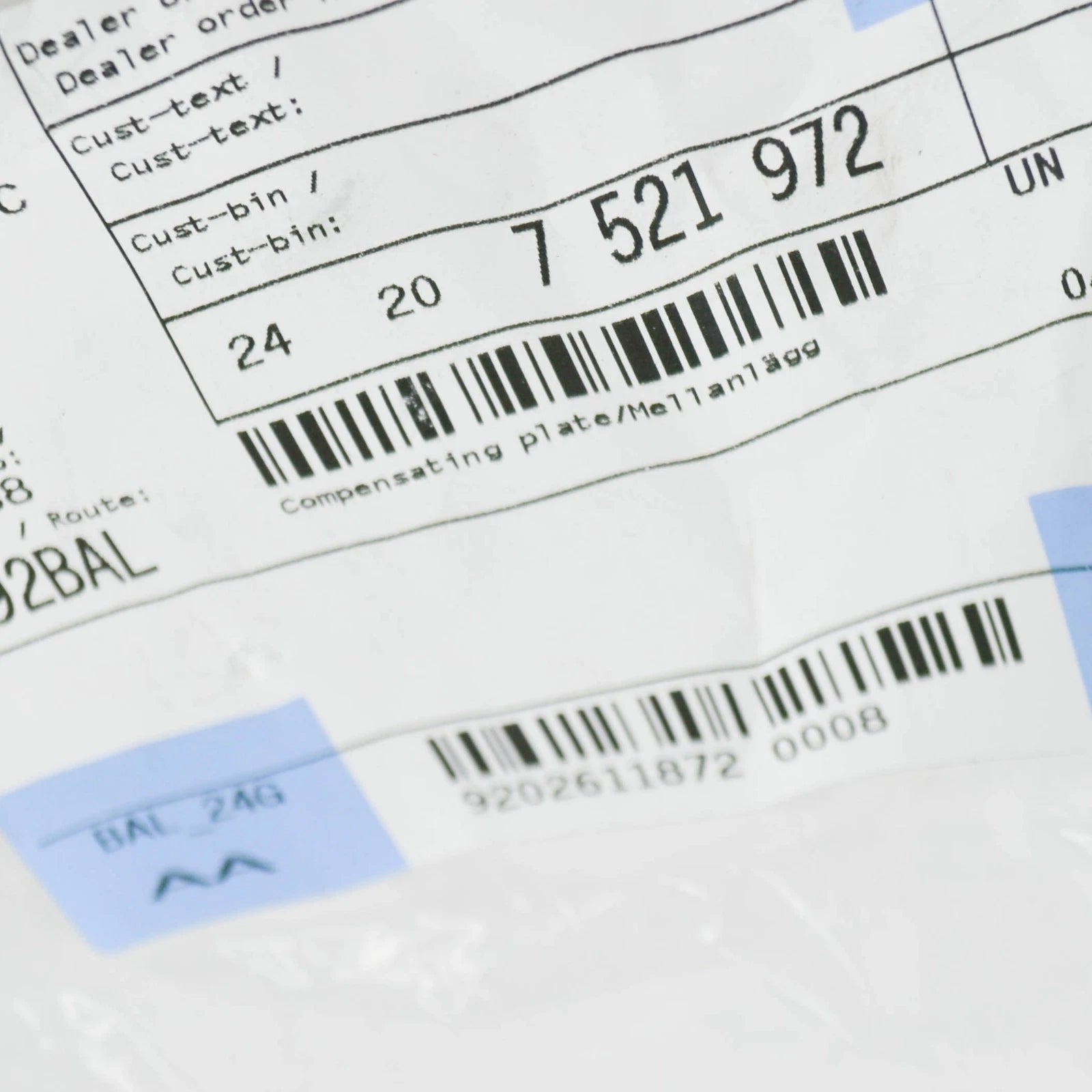 NEW BMW X1 E84 AUTOMATIC TRANSM. COMPENSATING PLATE 24207521972 7521972 ORIGINAL