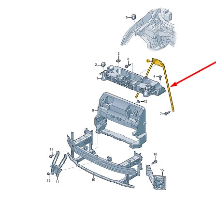 NEW VOLKSWAGEN ID.4 E21 SUBFRAME CROSS LOCK CARRIER BRACE 11A805303A ORIGINAL