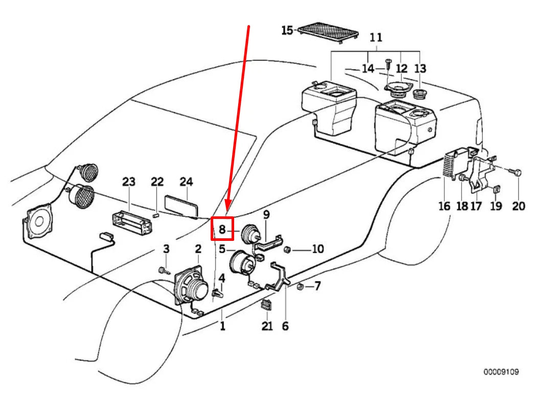 NEW BMW 3 COMPACT E36 DOOR SOUND SPEAKER 8366461 65138366461 ORIGINAL