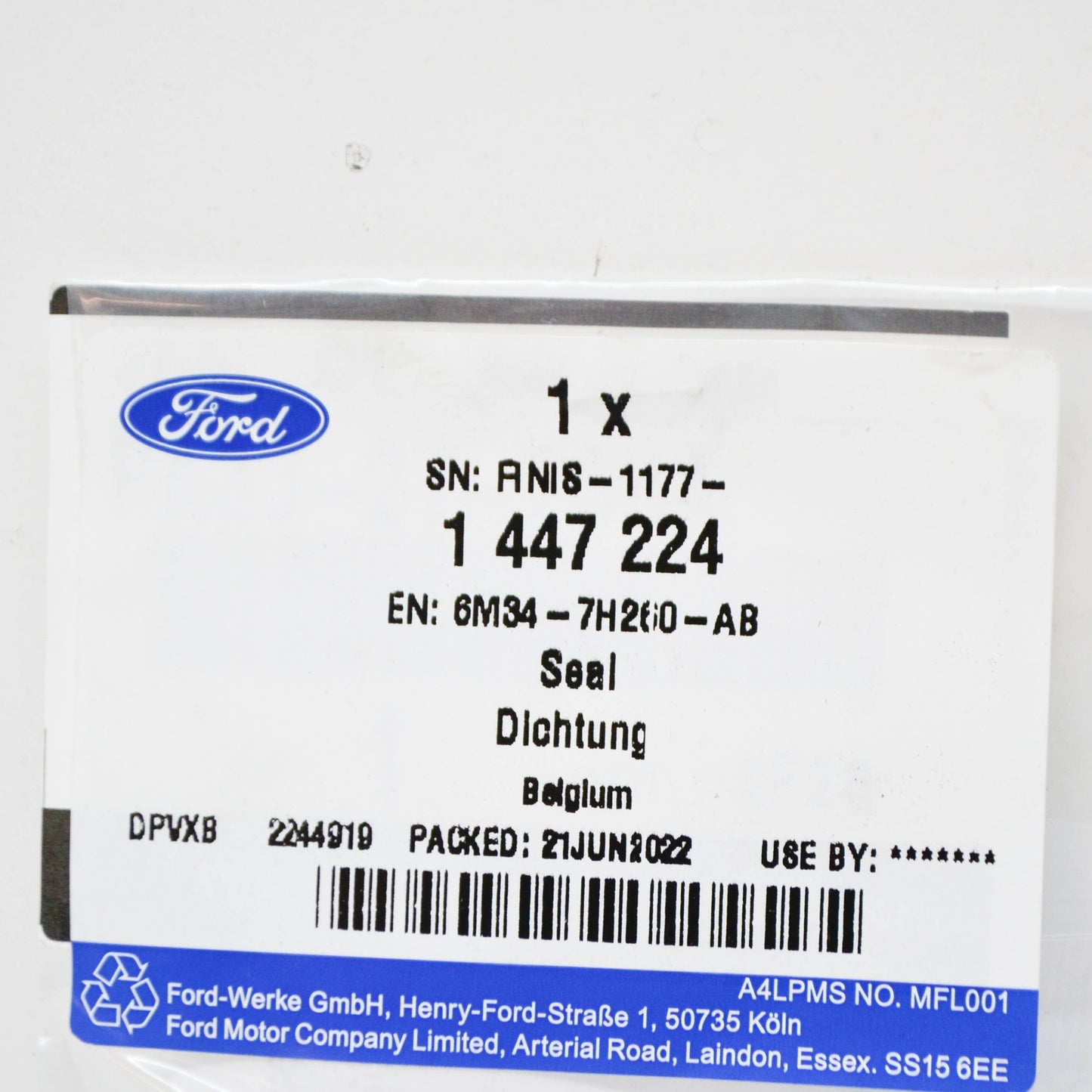 new ford ranger mk2 front diff driveshaft oil seal 6m34-7h260-ab 1447224
