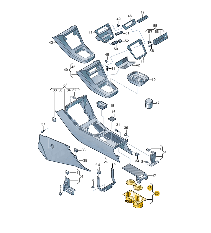 new volkswagen sharan 7n cup holder 5n0862531f81u original