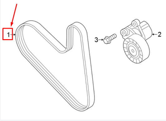 new volkswagen golf mk7 serpentine belt 04e145933ag original