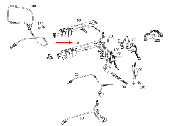 NEW MERCEDES-BENZ GLE W167 FRONT RIGHT CABLE HARNESS A1675406640 2020 ORIGINAL