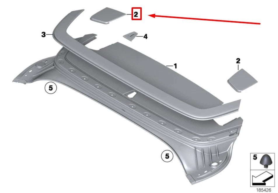 NEW BMW Z4 ROADSTER E89 RIGHT LINKAGE OUTLET FLAP 54377220792 7220792 ORIGINAL