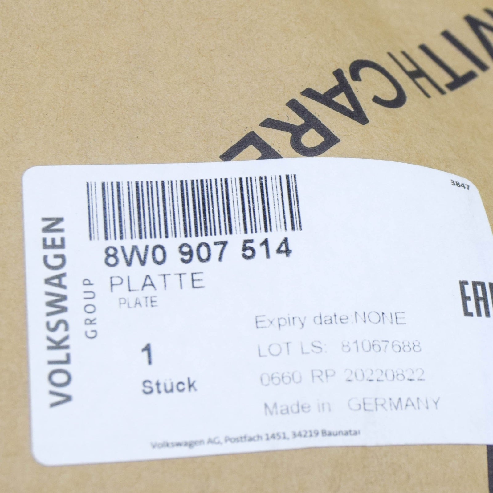 NEW AUDI A4 ALLROAD B9 RADIO AMPLIFIER BRACKET 8W0907514 ORIGINAL