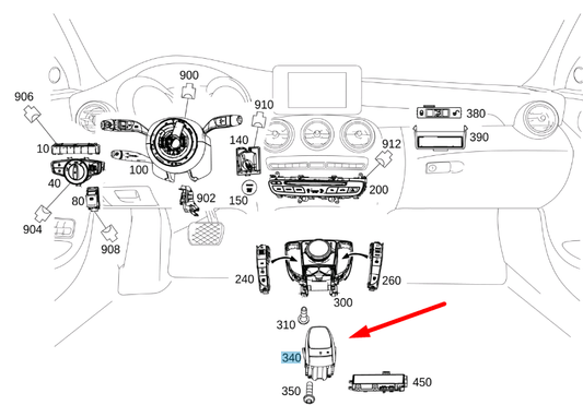 new mercedes-benz c w205 touchpad control switch a2059007046 original