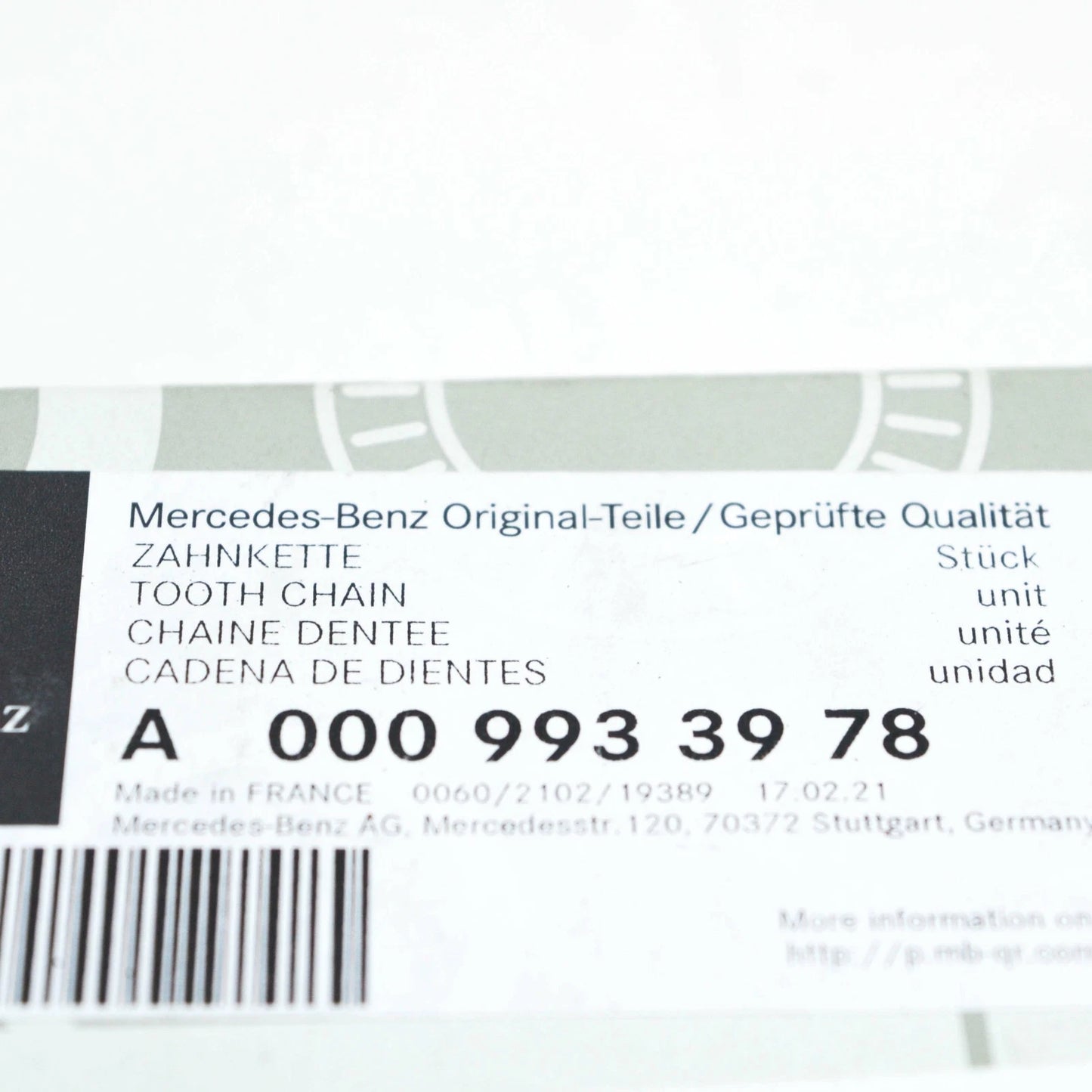 NEW MERCEDES-BENZ GLC X253 ENGINE TIMING TOOTHED CHAIN A0009933978 ORIGINAL