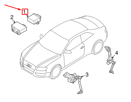 new audi q5 8r headlamp level control unit 8k0907357e original