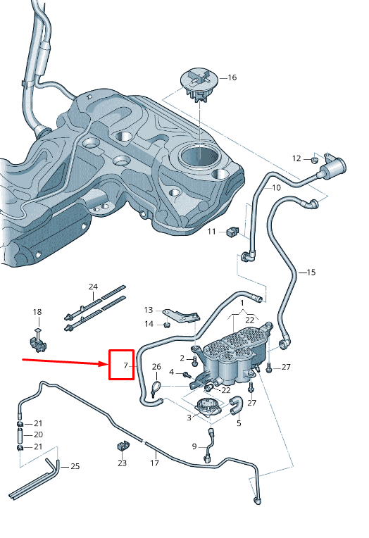 new audi a4 allroad b8 engine breather line 8k0201997ak original