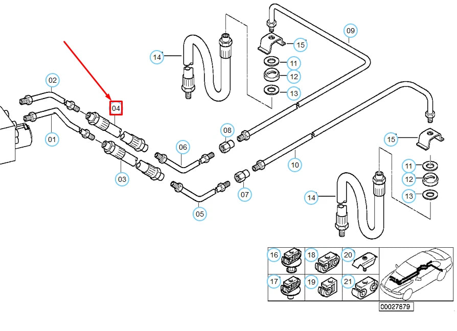 NEW BMW 5 E39 REAR RIGHT BRAKE HOSE 34321162612 1162612 ORIGINAL