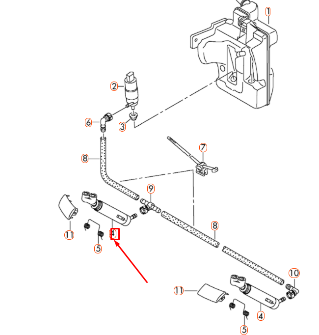 NEW AUDI A1 8X LEFT SIDE HEADLAMP WASHER SYSTEM LIFT CYLINDER 8X0955101A