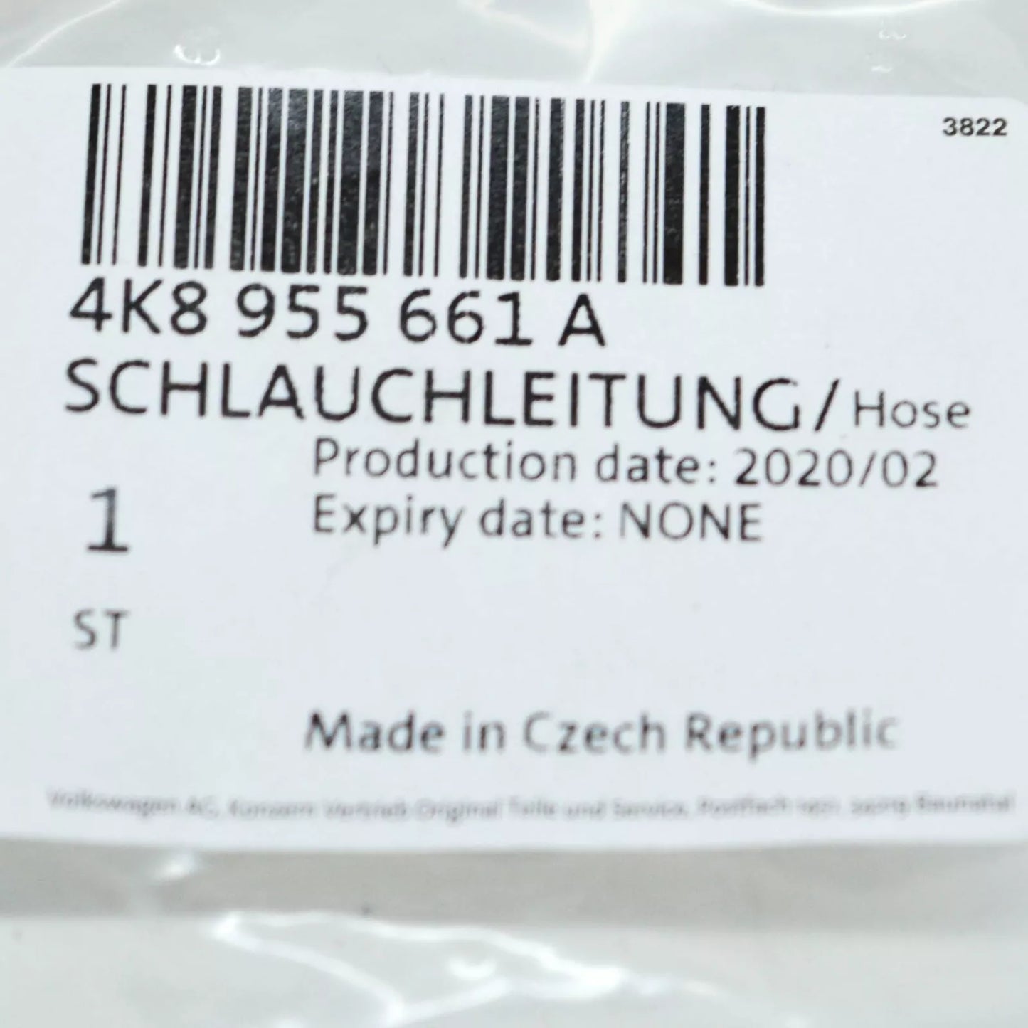 NEW AUDI RS6 C8 FRONT HEADLIGHT WASHER HOSE 4K8955661A 2021