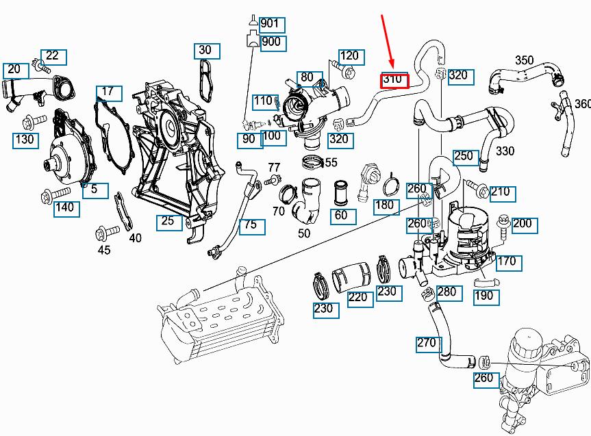 NEW MERCEDES-BENZ SPRINTER 906 VENT LINE A6512000358 ORIGINAL