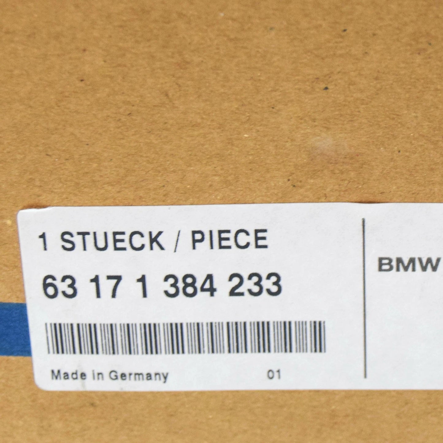 NEW BMW 5 E34 FRONT LEFT FOG LIGHT LAMP LENS 63171384233 ORIGINAL