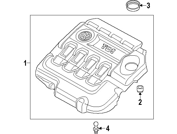NEW VOLKSWAGEN GOLF MK7 TDI ENGINE COVER 04L103925AQ