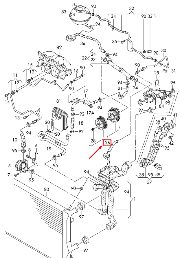 NEW AUDI A1 8X WATER PUMP 03C121004J ORIGINAL
