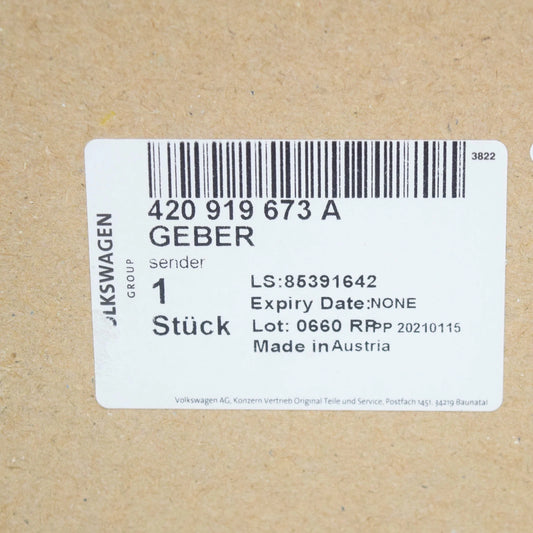 NEW AUDI R8 42 LEFT UPPER FUEL GAUGE SENSOR 420919673A ORIGINAL
