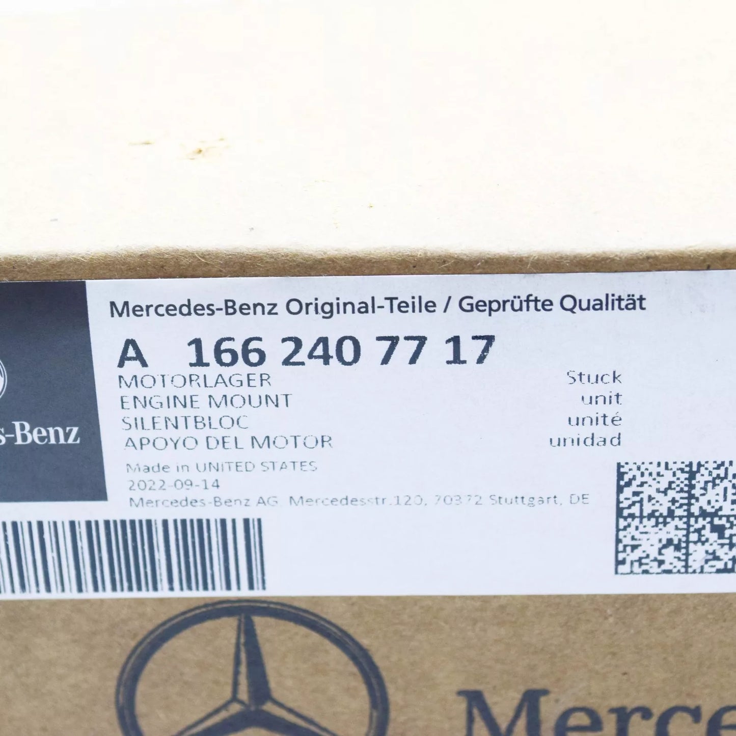 NEW MERCEDES-BENZ M W166 FRONT LEFT SIDE ENGINE MOUNT A1662407717 ORIGINAL