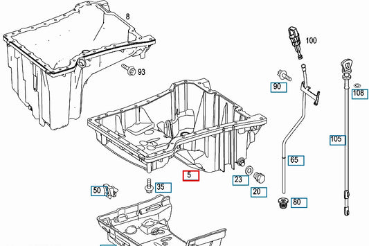 NEW MERCEDES-BENZ C W204 CRANKCASE OIL PAN A2710101013