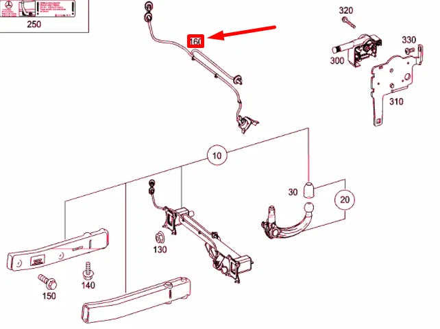 NEW MERCEDES-BENZ ML W164 TRAILER HITCH WIRING HARNESS A1644406932 ORIGINAL