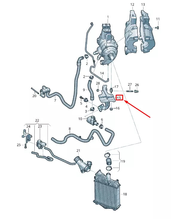 NEW AUDI Q8 4MN ELECTRIC COMPRESSOR BRACKET 4M0145879N ORIGINAL