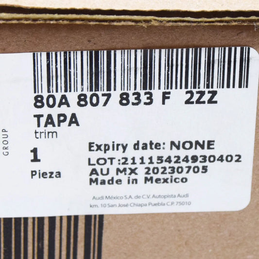 NEW AUDI Q5 FY REAR BUMPER LEFT SIDE TRIM 80A807833F2ZZ ORIGINAL