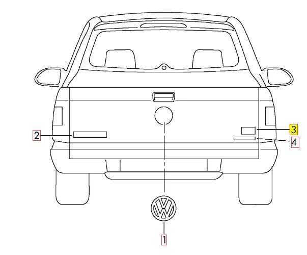 NEW VW AMAROK (10-17) REAR BOOT LID "TSI" BADGE EMBLEM 2H0853675GQF