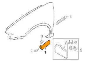NEW AUDI A3 8P FRONT RIGHT WING FENDER LOWER TRIM 8P0853992BGRU