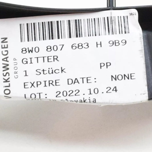 NEW AUDI RS4 ALLROAD AVANT B9 FRONT BUMPER CENTER GRILLE 8W0807683H9B9 ORIGINAL