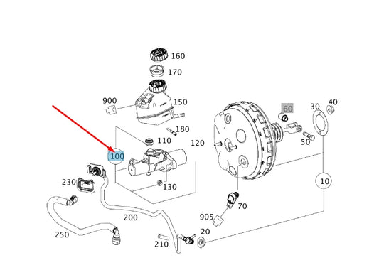 NEW MERCEDES-BENZ E W212 BRAKE MASTER CYLINDER PARTS KIT RHD A2124300101