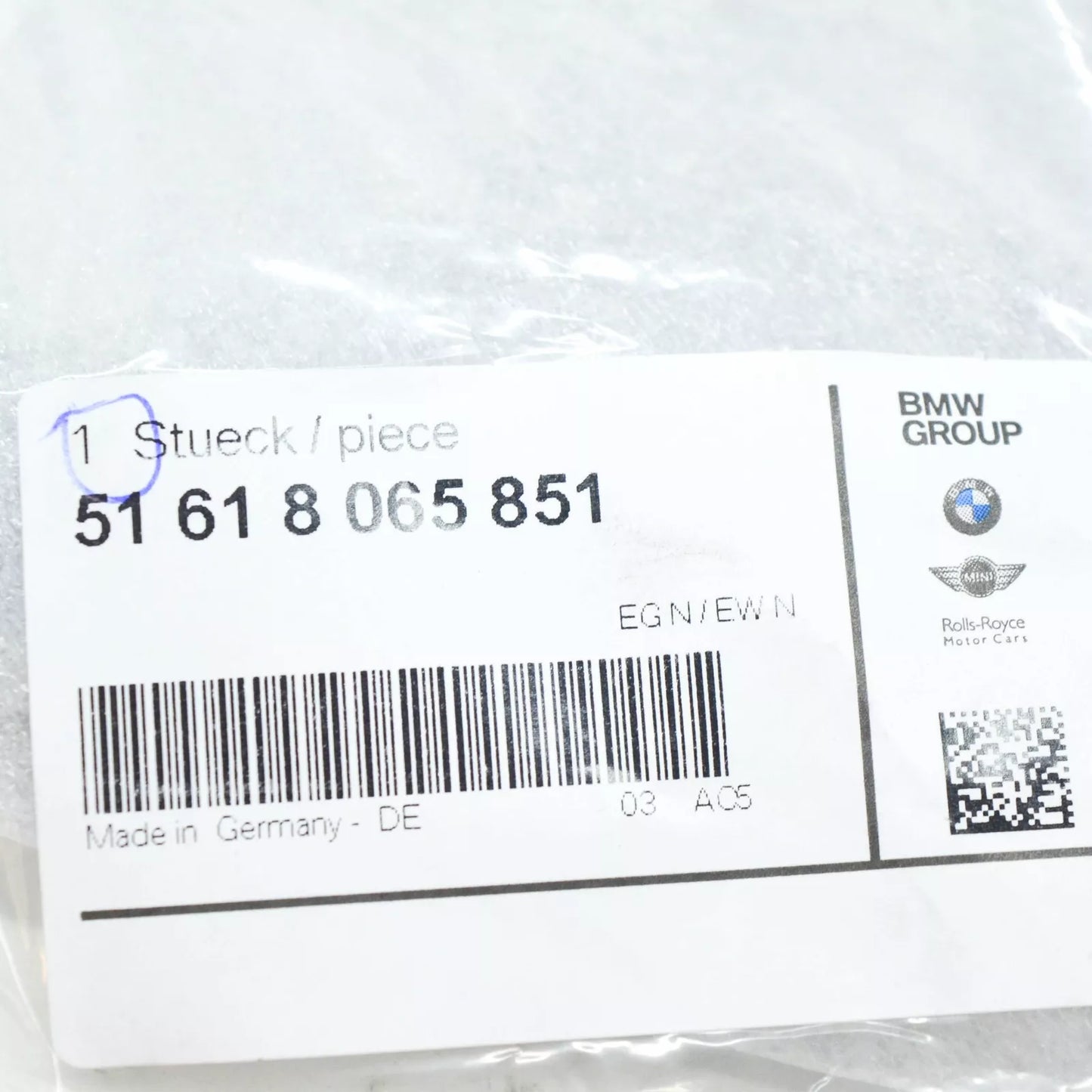 NEW BMW 5 G30 FRONT BODY END LEFT M CROSS BRACE 51618065851 ORIGINAL