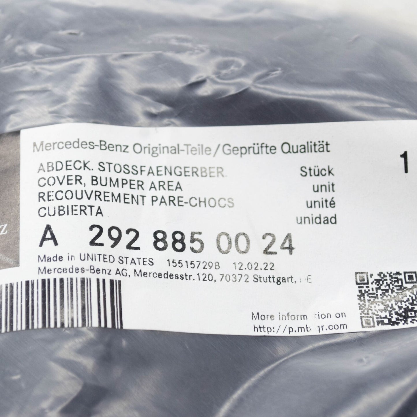 NEW MERCEDES-BENZ GLE C292 FRONT BUMPER LEFT CARRIER COVER A2928850024 ORIGINAL