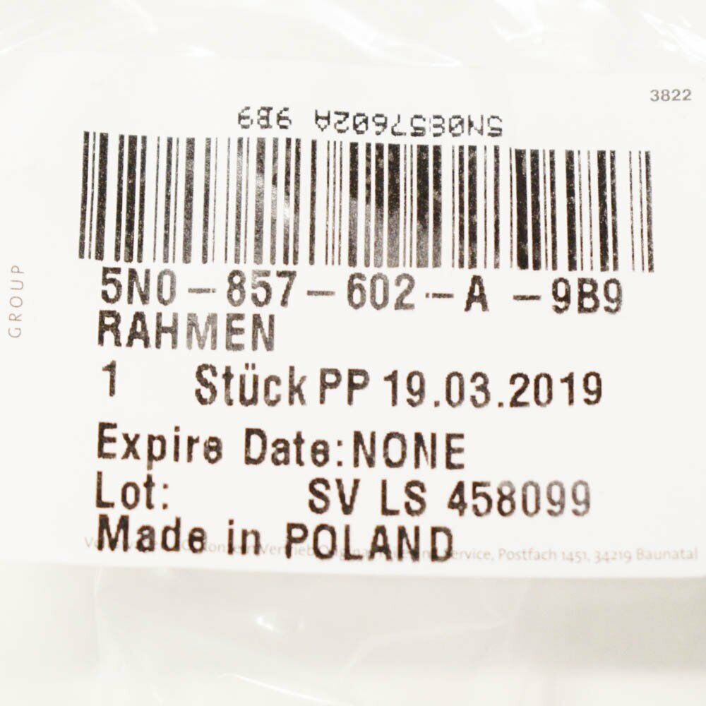 NEW VOLKSWAGEN TIGUAN MK1 RIGHT INNER MIRROR SURROUND TRIM 5N0857602A9B9