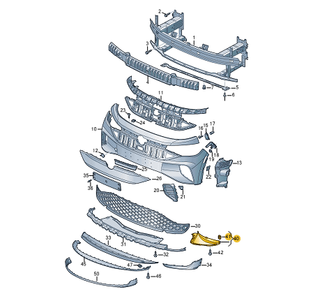 NEW VOLKSWAGEN ID.4 E21 FRONT RIGHT AIR GUIDE 11A805826A ORIGINAL