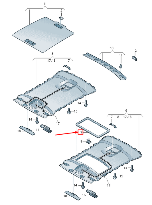 new audi a8 4h sunroof opening frame trim 4e0867561a 01c 4e0867561a01c original