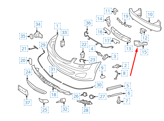 NEW MERCEDES-BENZ S-CLASS W221 FRONT LEFT IMPACT ABSORBER A2218856137 ORIGINAL