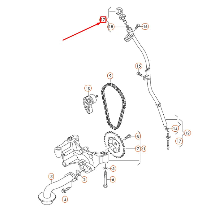 NEW VOLKSWAGEN BEETLE A5 ENGINE OIL DIP STICK 03L115611AA ORIGINAL