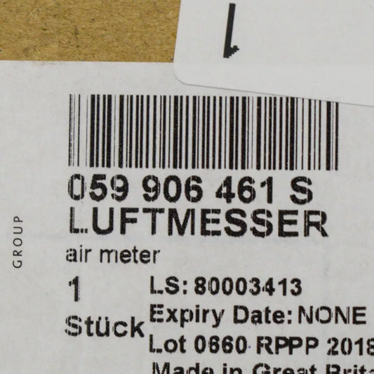 NEW AUDI A6 4G AIR FLOW MASS SENSOR 059906461S ORIGINAL