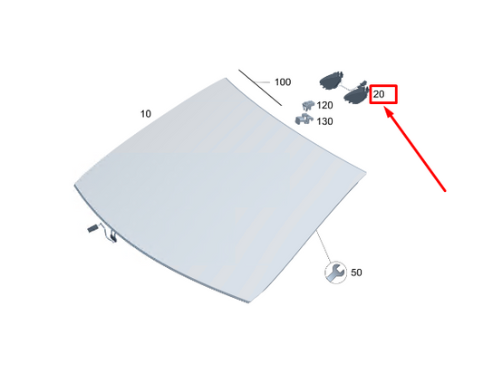 NEW MERCEDES-BENZ S W223 LENS HOOD A2238277300 ORIGINAL