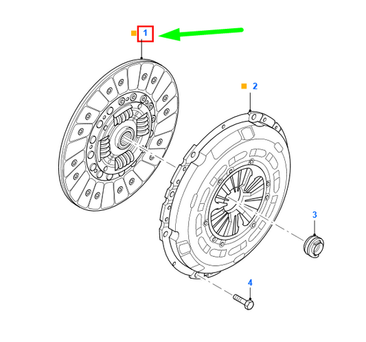 new ford ranger mk2 clutch disk assy 6m34-7550-aa 5154460 original