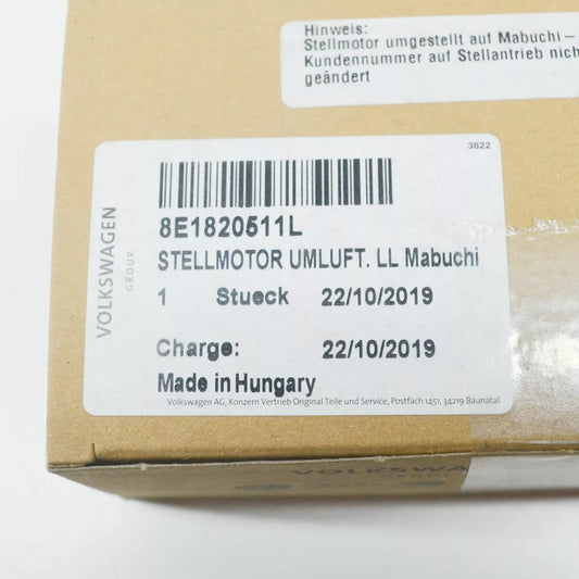 NEW AUDI A4 B7 RECIRCULATED AIR POSITIONING MOTOR LHD 8E1820511L ORIGINAL