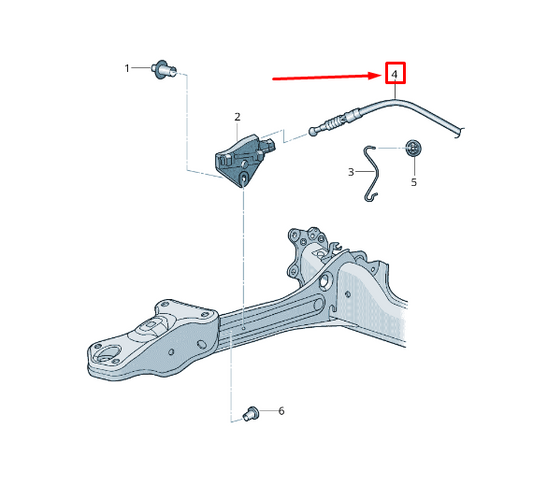 new vw beetle 5c rear left parking brake cable 5c0609721an original