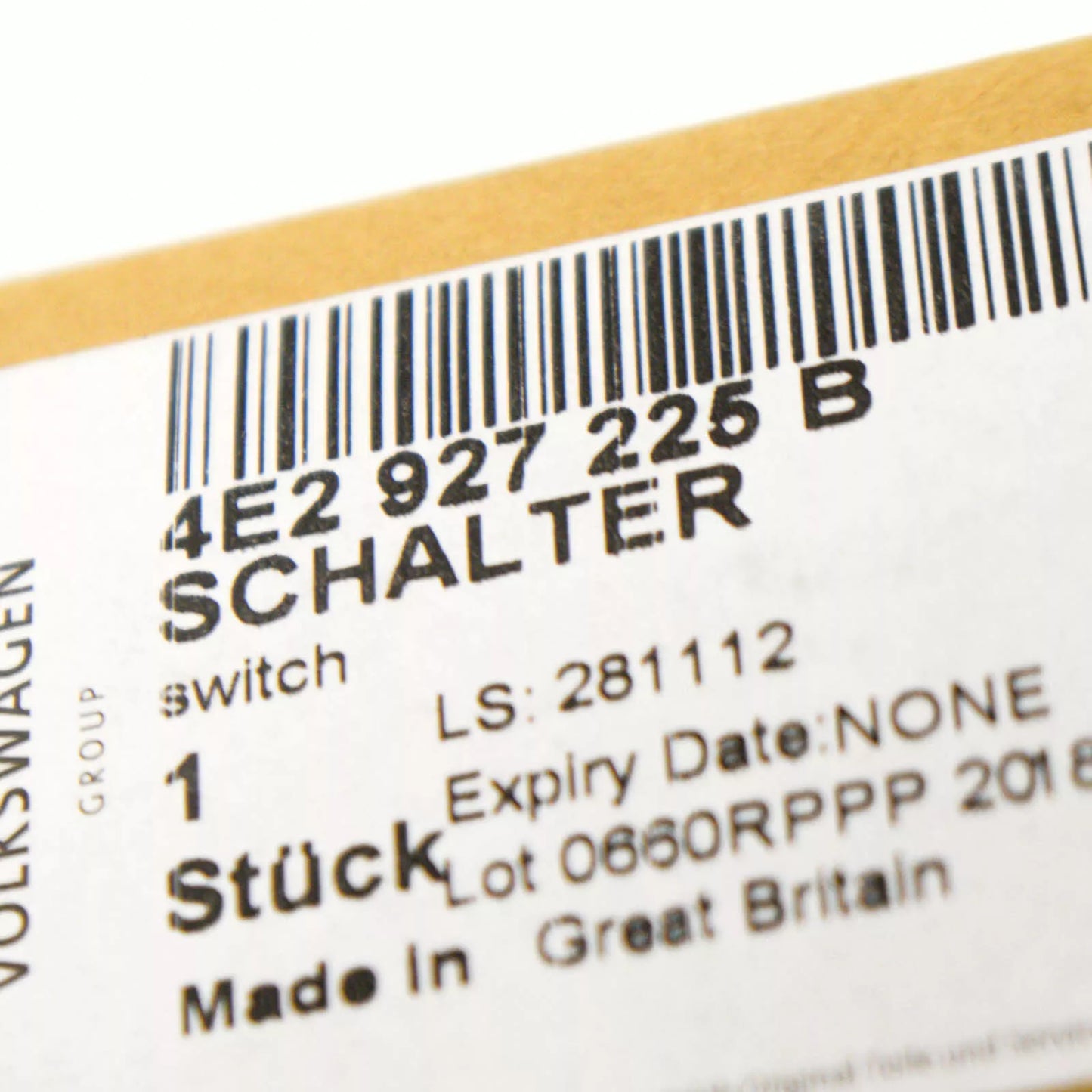 NEW AUDI A8 D3 PARKING BRAKE SWITCH BUTTON 4E2927225B RHD 2007